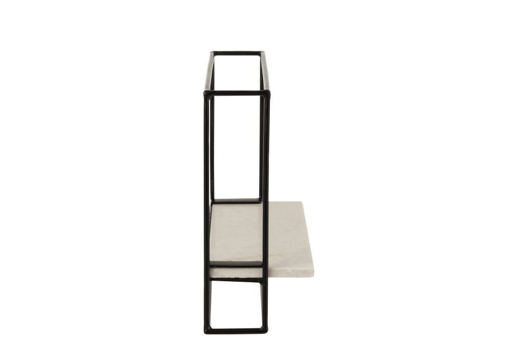 Étagère murale design PEVA métal noir 1 étagère largeur 35 cm